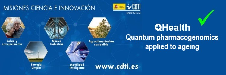 The project “QHealth: Quantum Pharmacogenomics Applied to Aging”, led by aQuantum, receives a 3.67 million euro grant from the CDTI Missions 2020