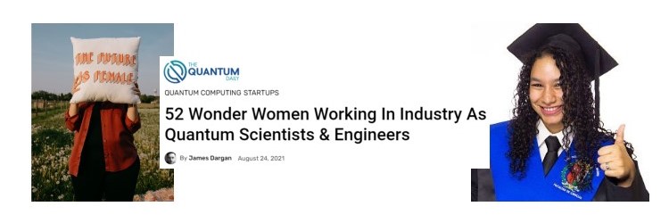 aQuantum member included in the list of 52 Wonder Women Working In Industry As Quantum Scientists & Engineers of TQD