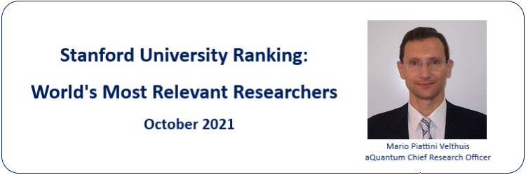 Mario Piattini, aQuantum Chief Research Officer, among the world’s best researchers in the Stanford University Ranking