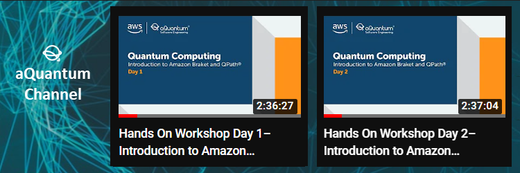 The videos of the Workshop “Introduction to Amazon Braket and QuantumPath®: Creating Quantum Solutions” are now available