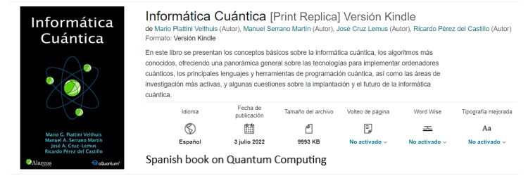 Informática Cuántica (Spanish book on Quantum Computing)