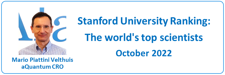 Mario Piattini, aQuantum CRO, among the world’s best researchers in the Stanford University Ranking 2022