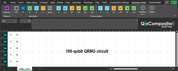 Practical examples of quantum gate circuits development with Q xCompositor
